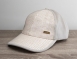 金標紙布棒球帽 (米白灰)