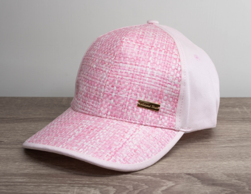 金標紙布棒球帽 (草莓粉)