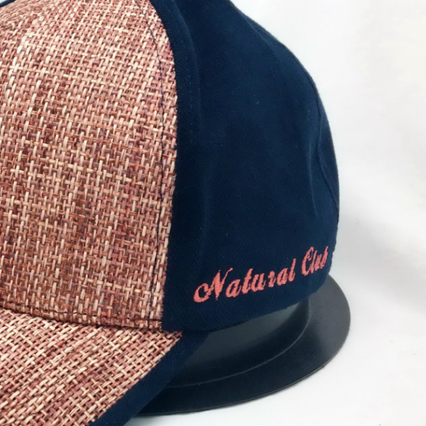刺繡紙布棒球帽 (紅紋)