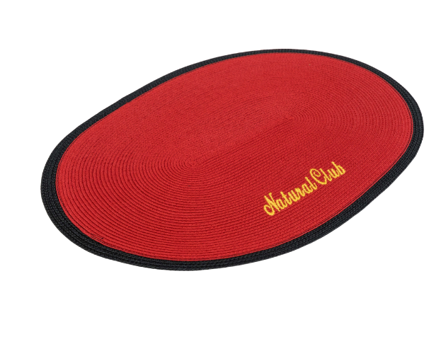 紙編帶餐墊 炫紅色