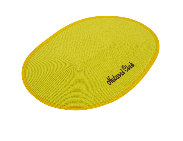 紙編帶餐墊 檸檬綠